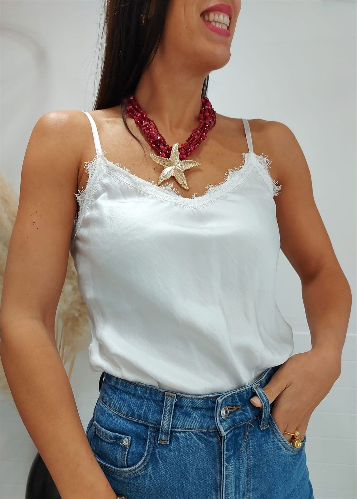 TOP LENCERO BLANCO - Imagen 2