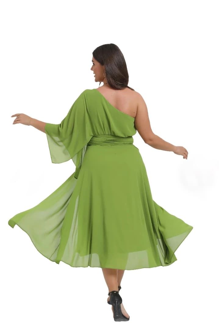 VESTIDO ADA MIDI OLIVA - Imagen 2