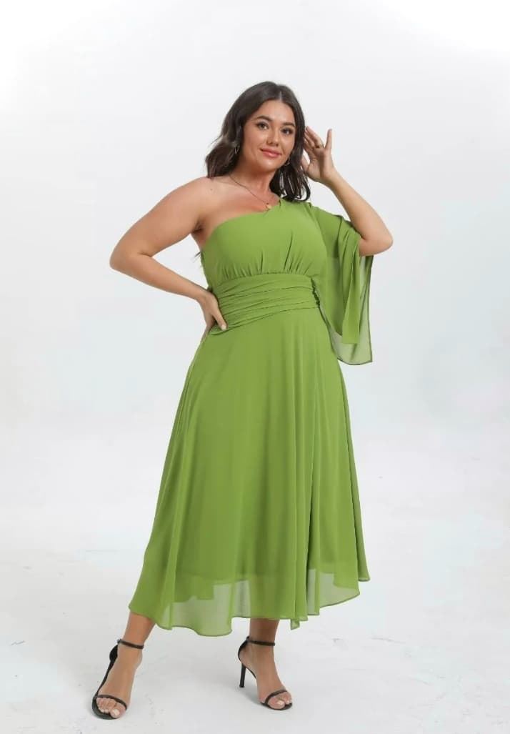 VESTIDO ADA MIDI OLIVA - Imagen 4