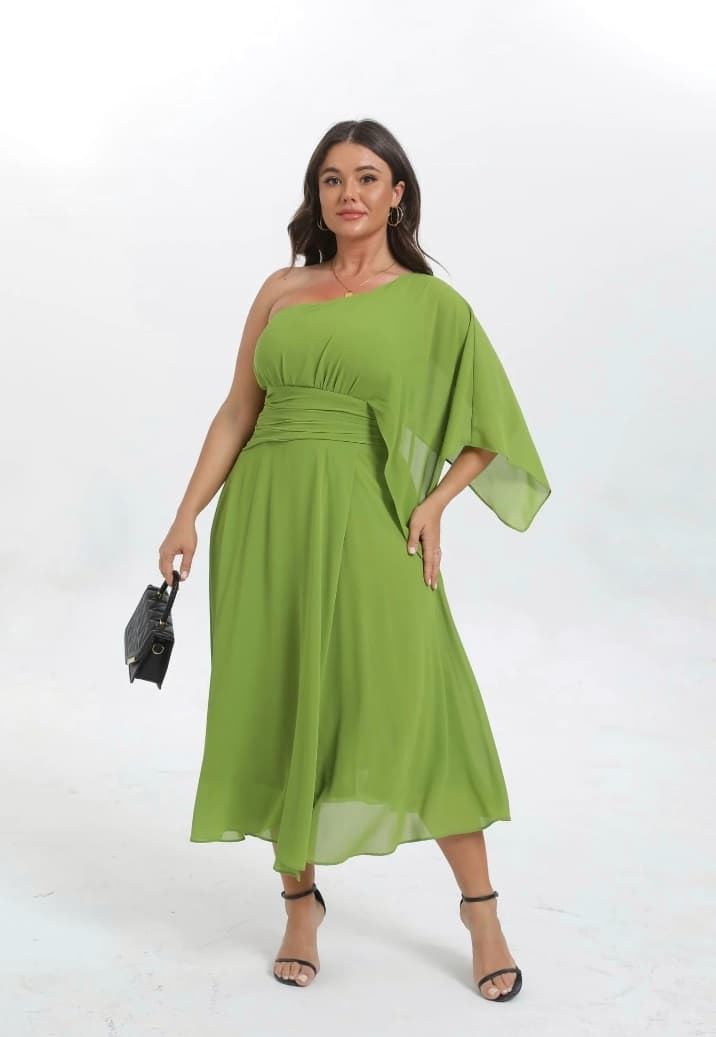 VESTIDO ADA MIDI OLIVA - Imagen 5