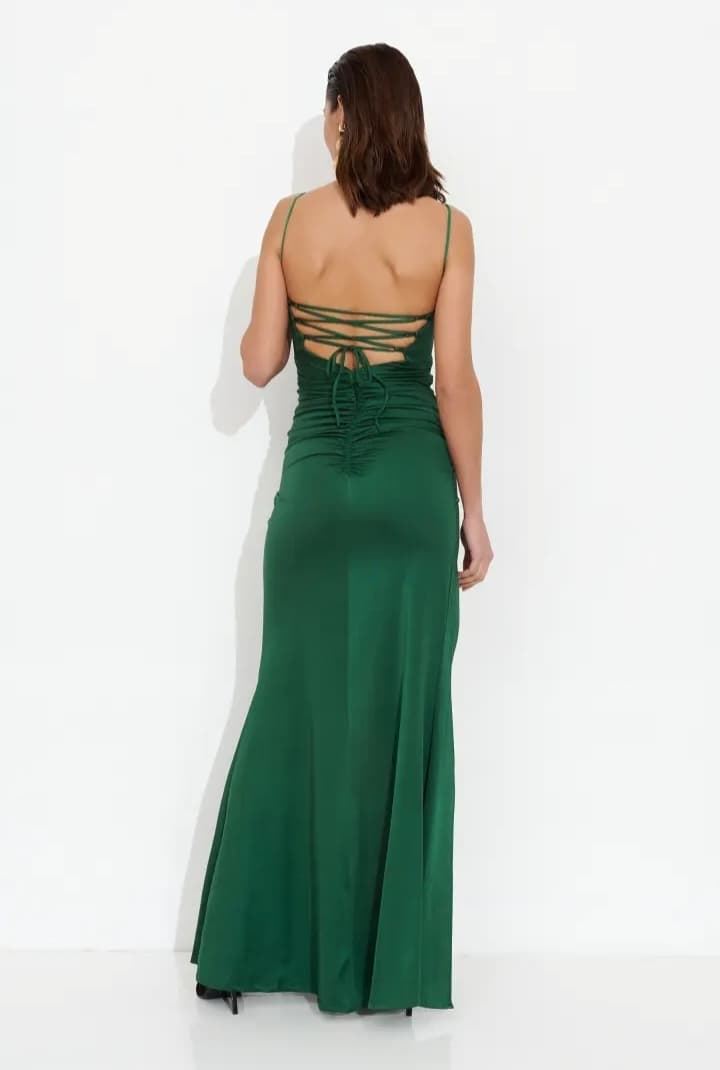 VESTIDO AIDA VERDE BOTELLA - Imagen 1