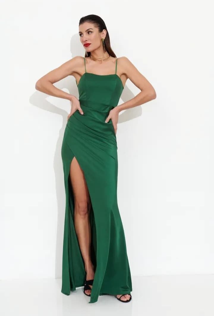 VESTIDO AIDA VERDE BOTELLA - Imagen 3