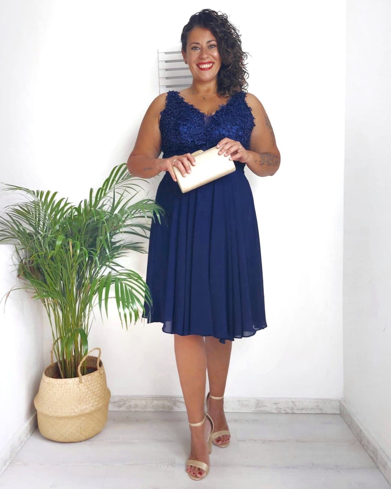 VESTIDO AINARA MARINO - Imagen 3