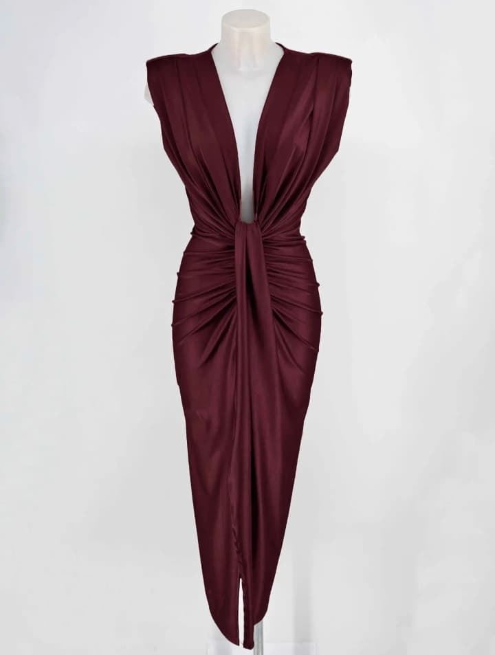 VESTIDO AINHOA BURDEOS - Imagen 1