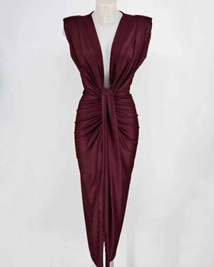 VESTIDO AINHOA BURDEOS - Imagen 1