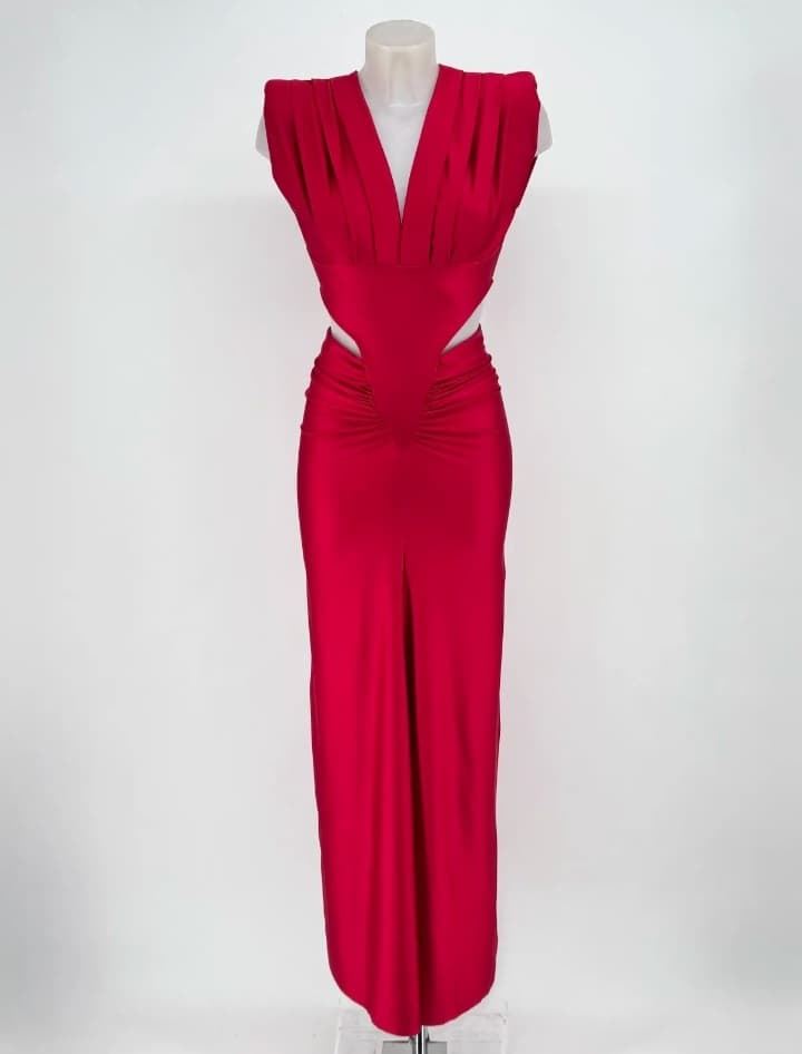 VESTIDO AINHOA CUT ROJO - Imagen 1