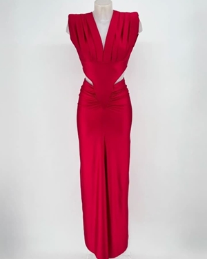 VESTIDO AINHOA CUT ROJO - Imagen 1