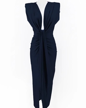 VESTIDO AINHOA MARINO - Imagen 1