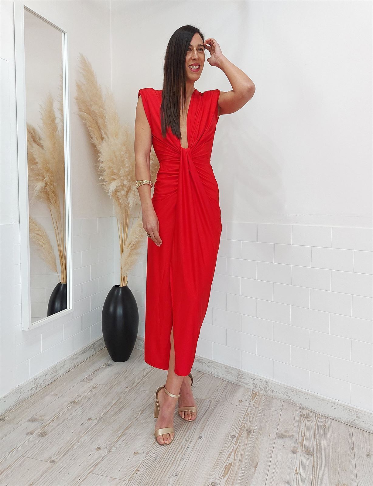 VESTIDO AINHOA ROJO - Imagen 3