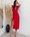 VESTIDO AINHOA ROJO - Imagen 1
