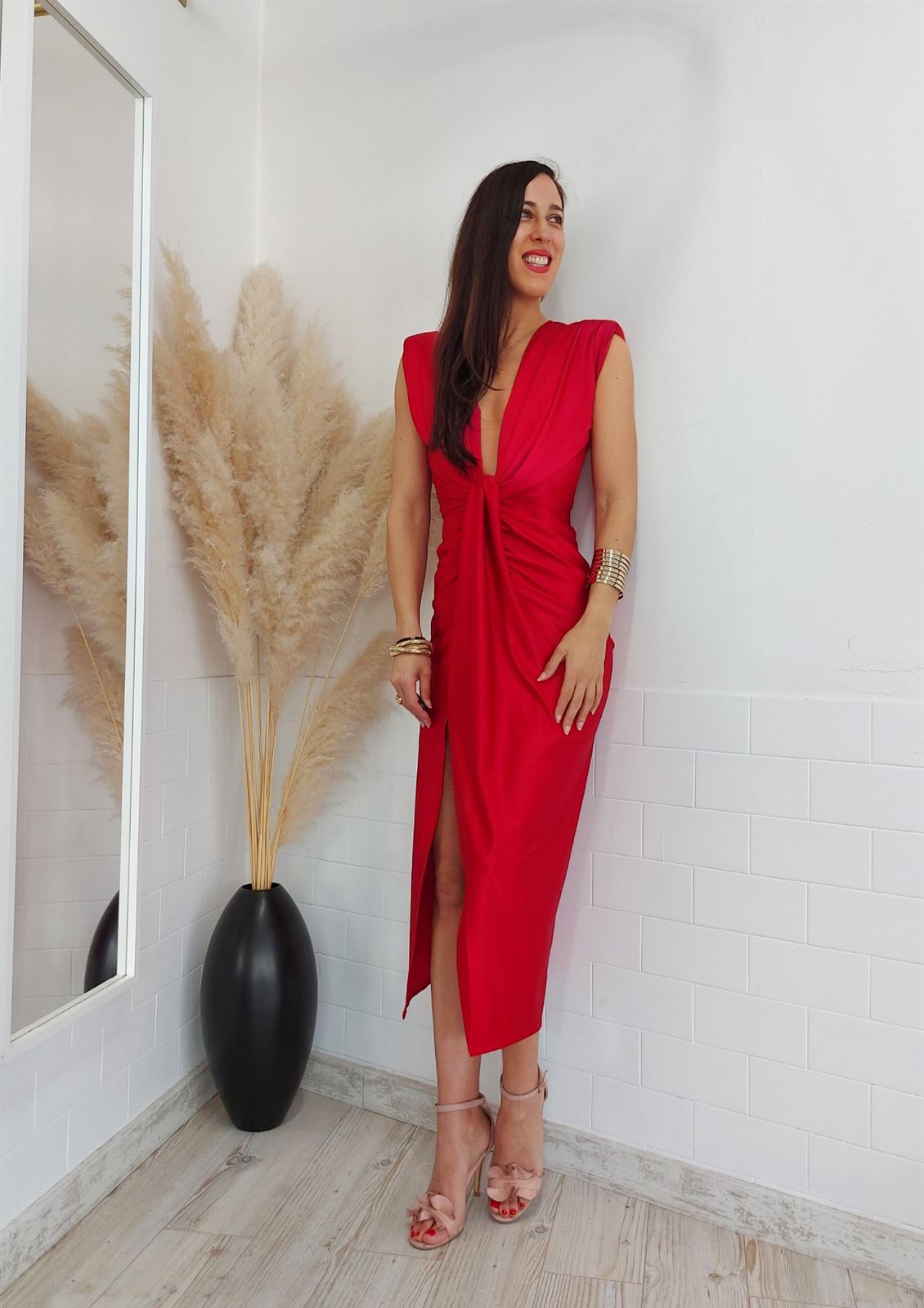 VESTIDO AINHOA ROJO - Imagen 2