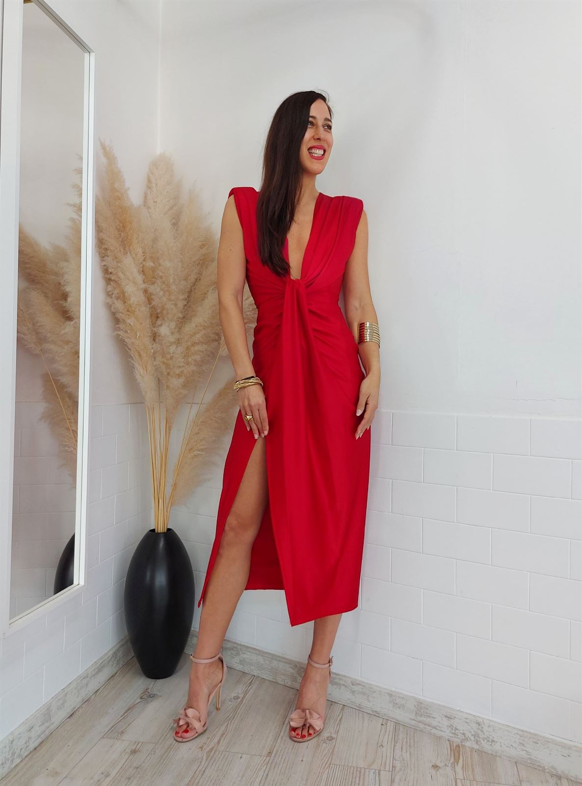 VESTIDO AINHOA ROJO - Imagen 3