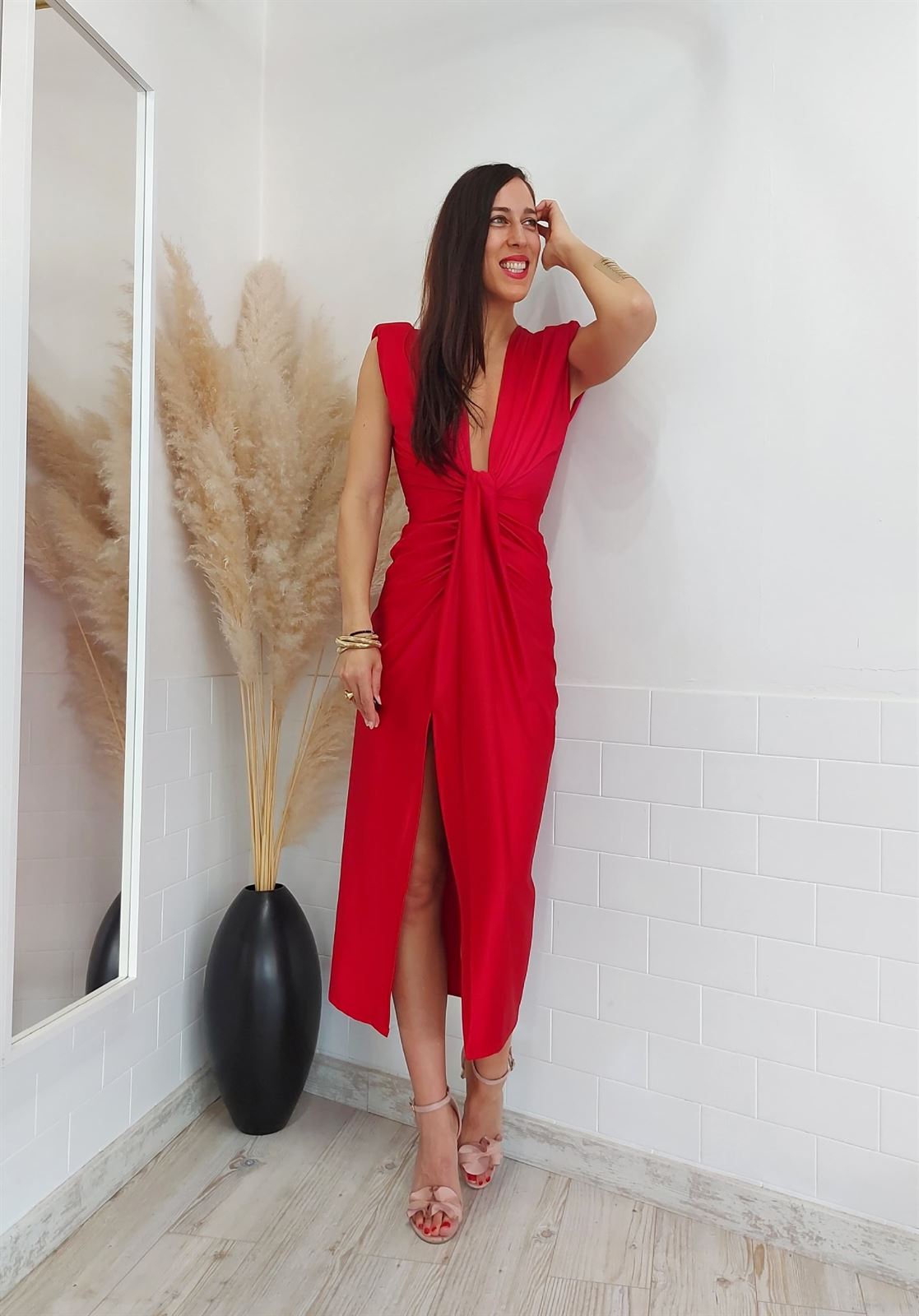 VESTIDO AINHOA ROJO - Imagen 4