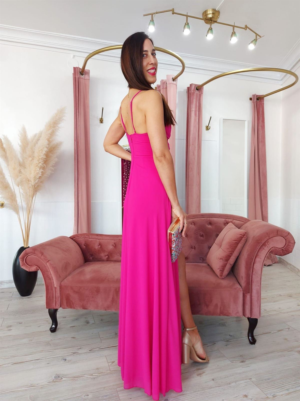 VESTIDO ALDARA FUCSIA - Imagen 3