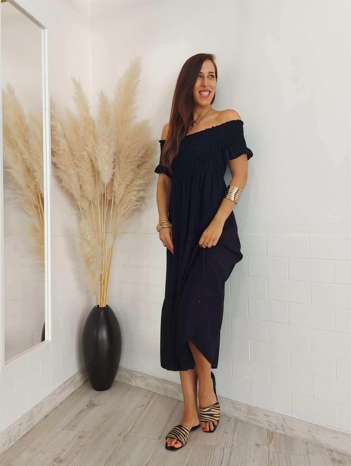 VESTIDO ALMERIA NEGRO - Imagen 2