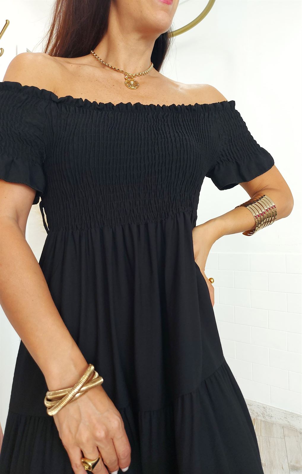 VESTIDO ALMERIA NEGRO - Imagen 3