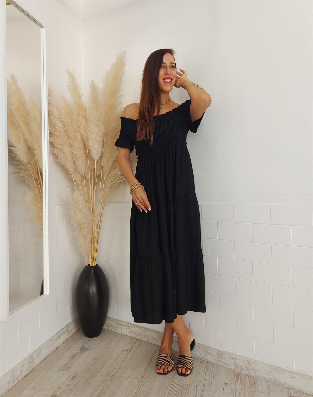 VESTIDO ALMERIA NEGRO - Imagen 4