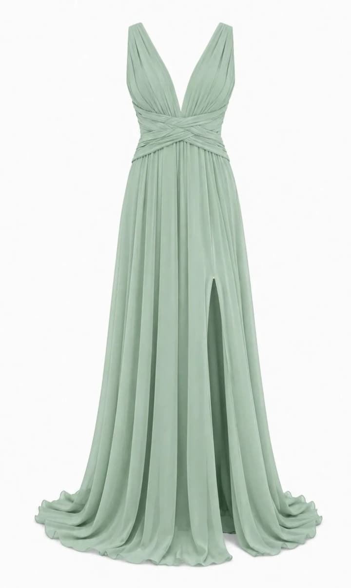 VESTIDO ANALIA VERDE MENTA - Imagen 1