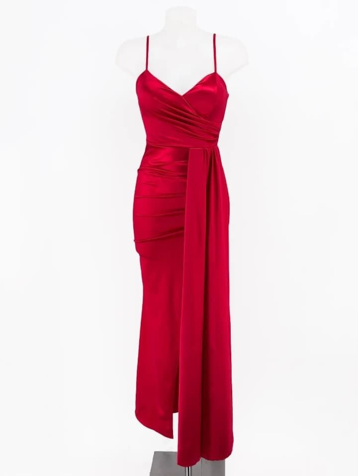 VESTIDO ANCOS ROJO - Imagen 1