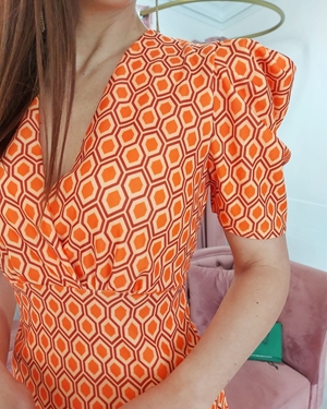 VESTIDO ARI NARANJA - Imagen 2