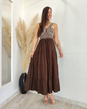 VESTIDO BERNA CHOCOLATE - Imagen 1