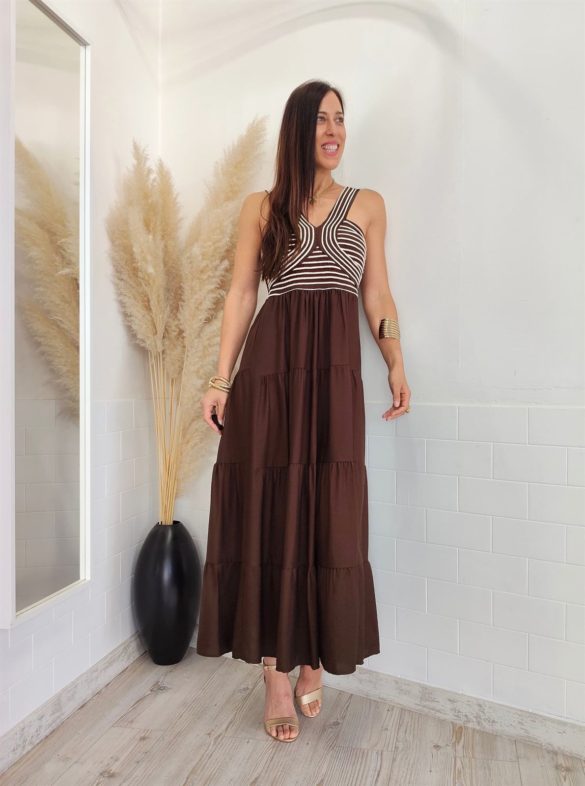 VESTIDO BERNA CHOCOLATE - Imagen 5