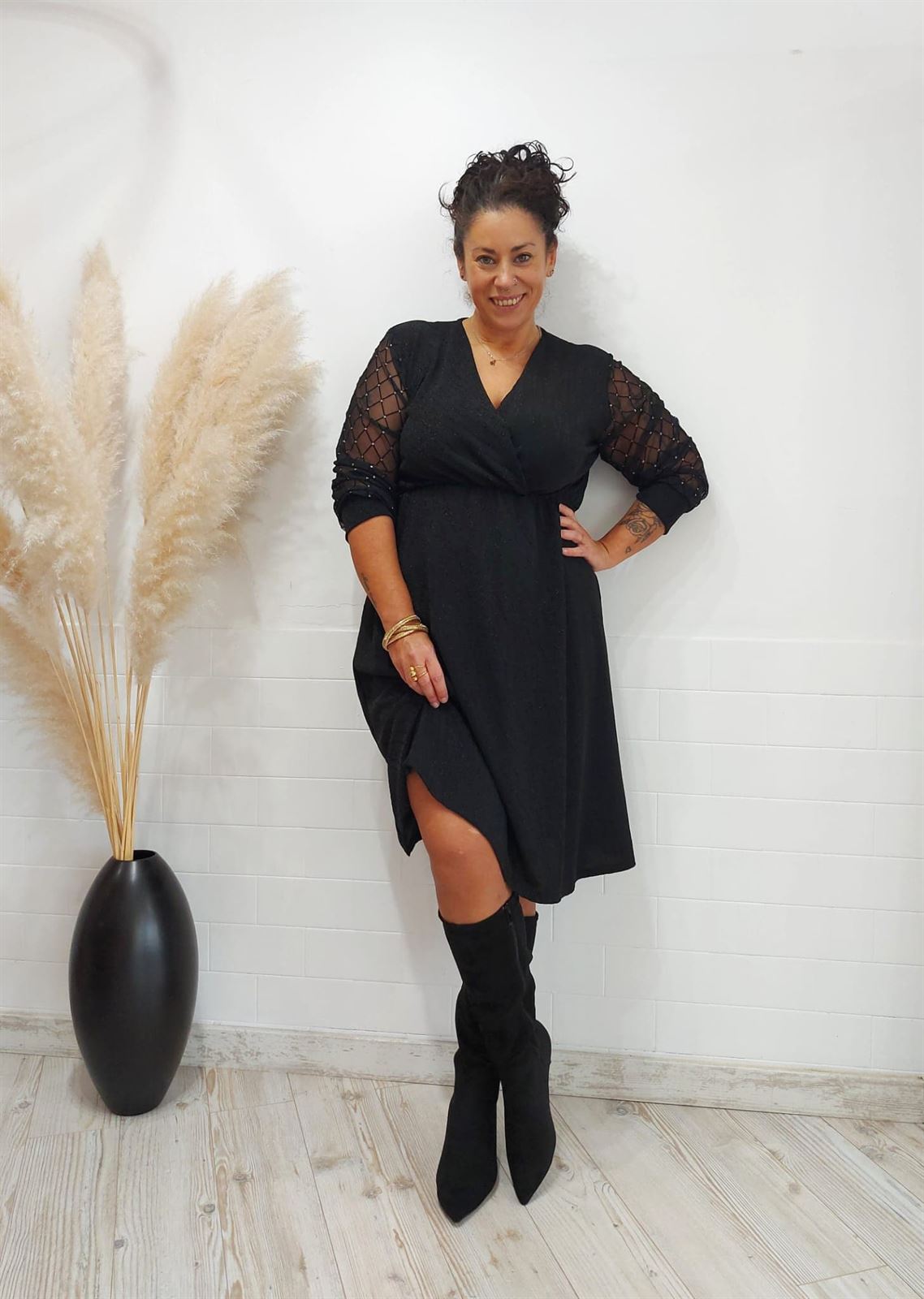 VESTIDO BLACK SHINE - Imagen 3