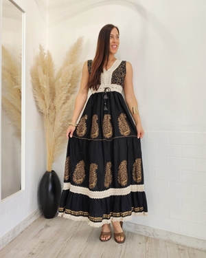 VESTIDO BOHO BLACK - Imagen 1