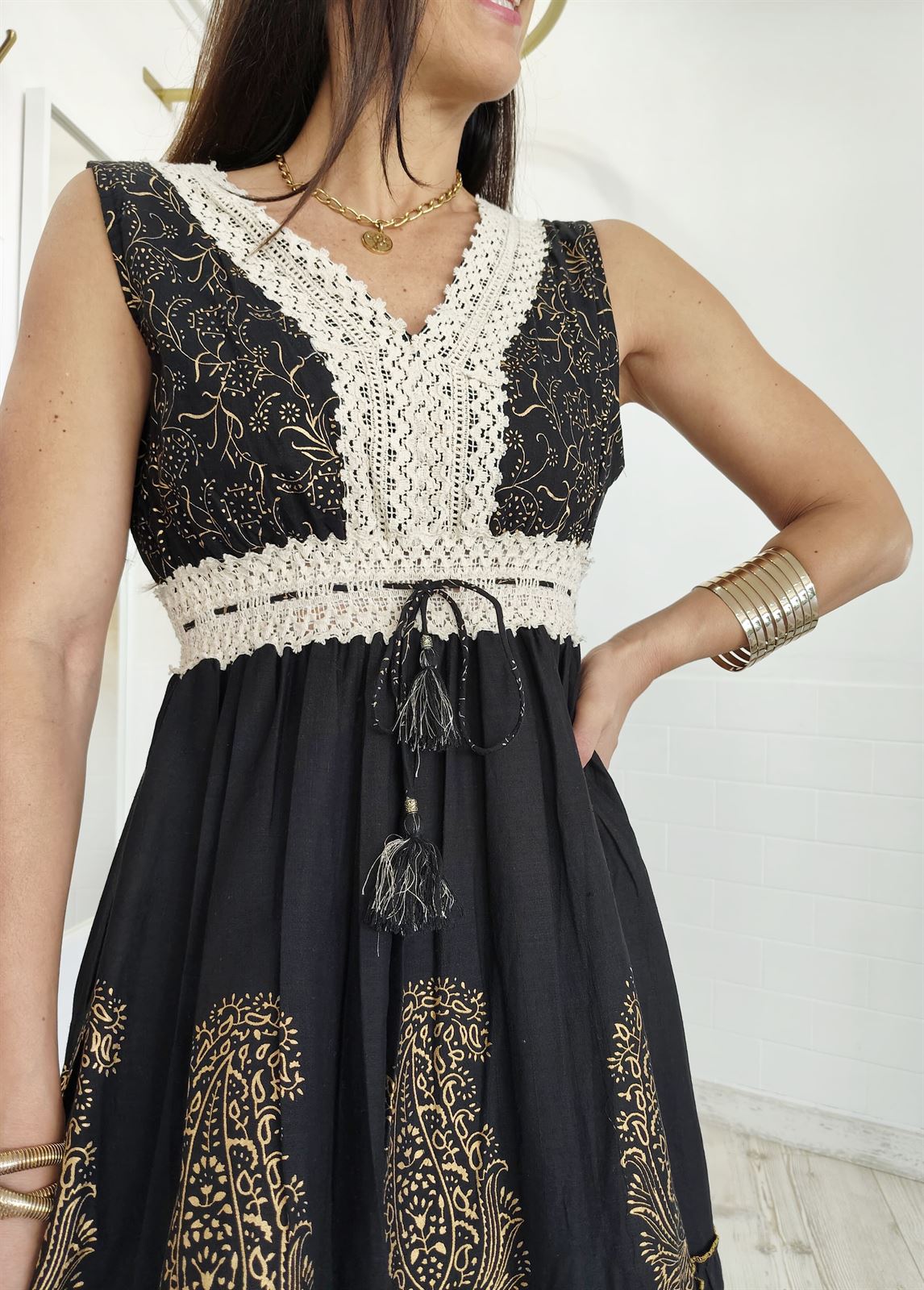 VESTIDO BOHO BLACK - Imagen 2