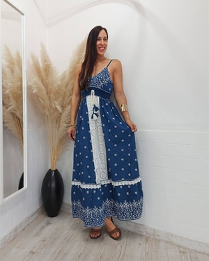 VESTIDO BOHO DENIM - Imagen 1