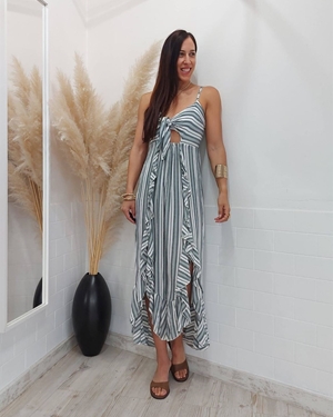 VESTIDO BOHO RAYAS - Imagen 1