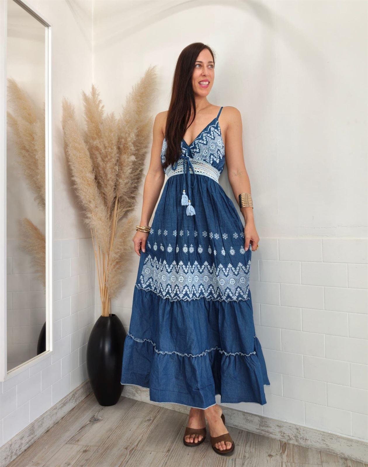 VESTIDO BOMBAI DENIM - Imagen 1
