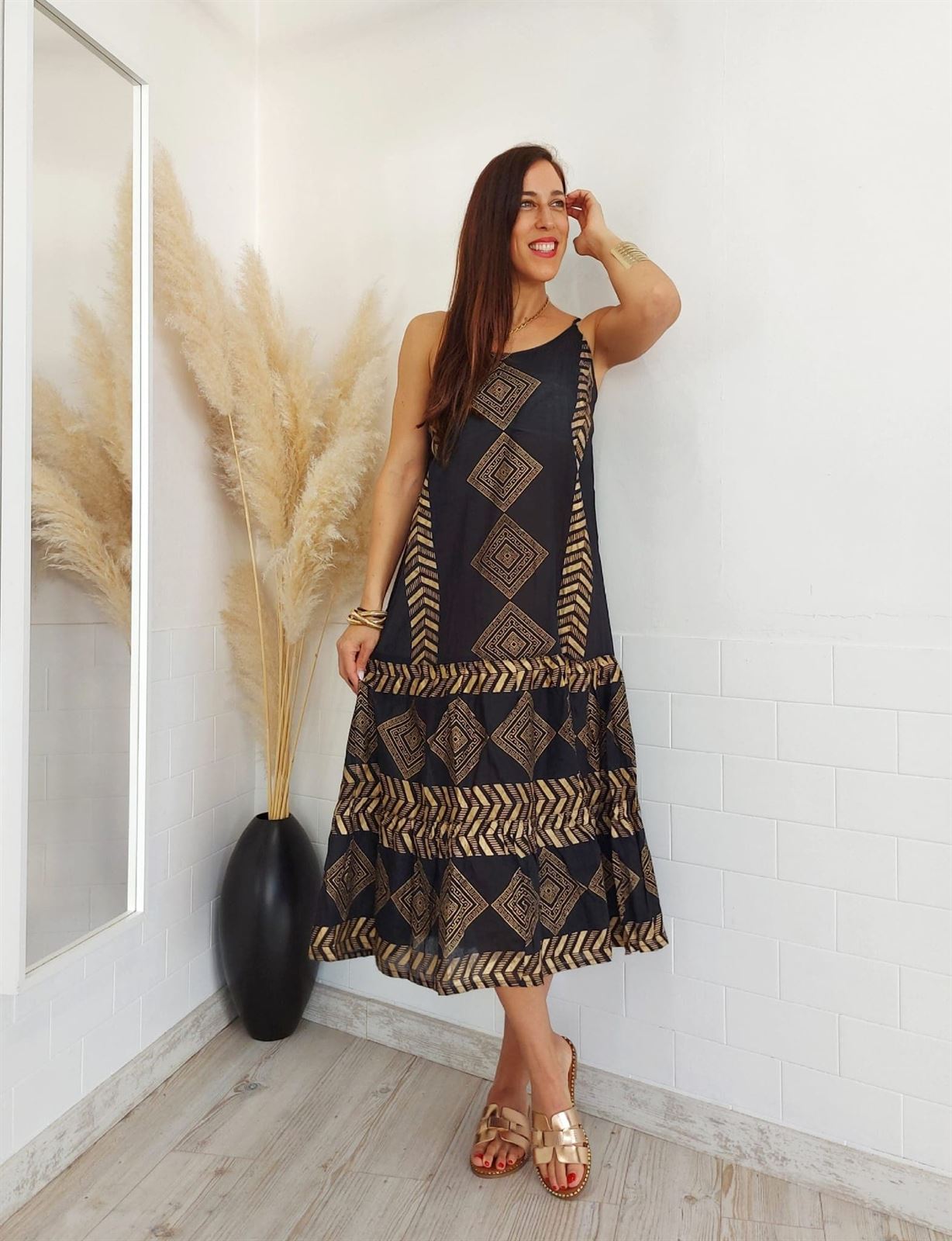 VESTIDO BOMBAY NEGRO - Imagen 4