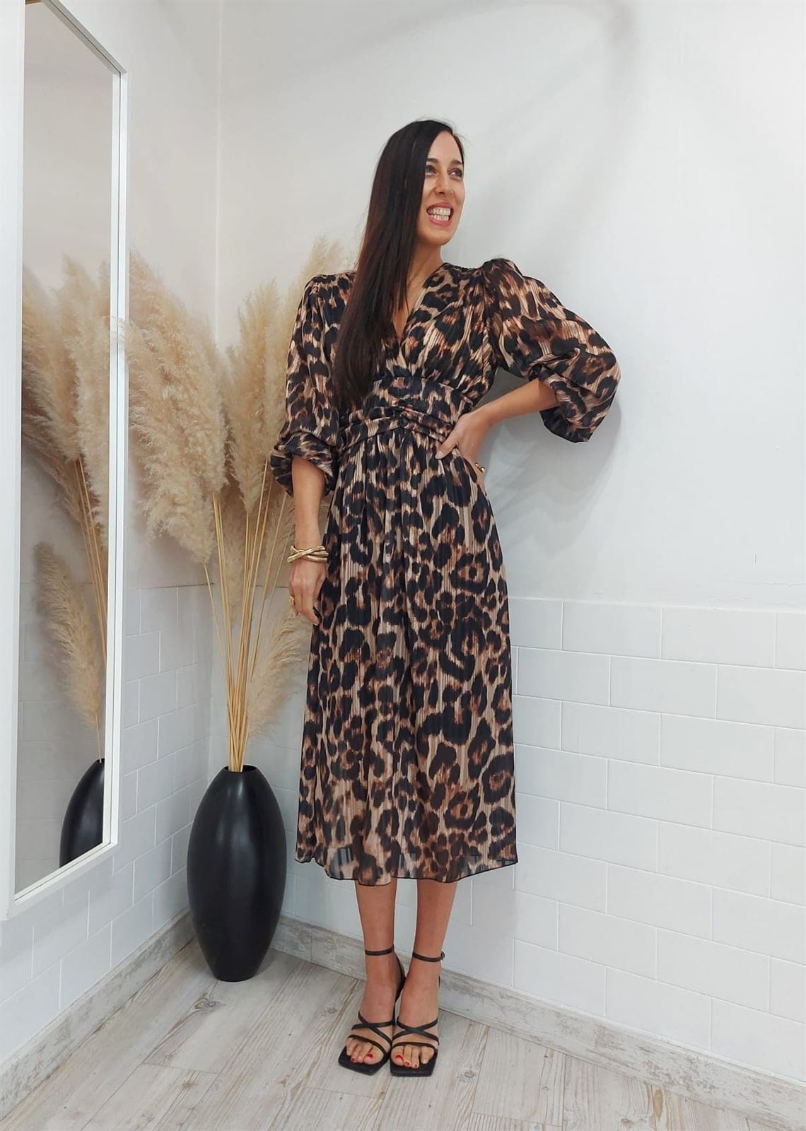 VESTIDO BRILLO ANIMAL - Imagen 3