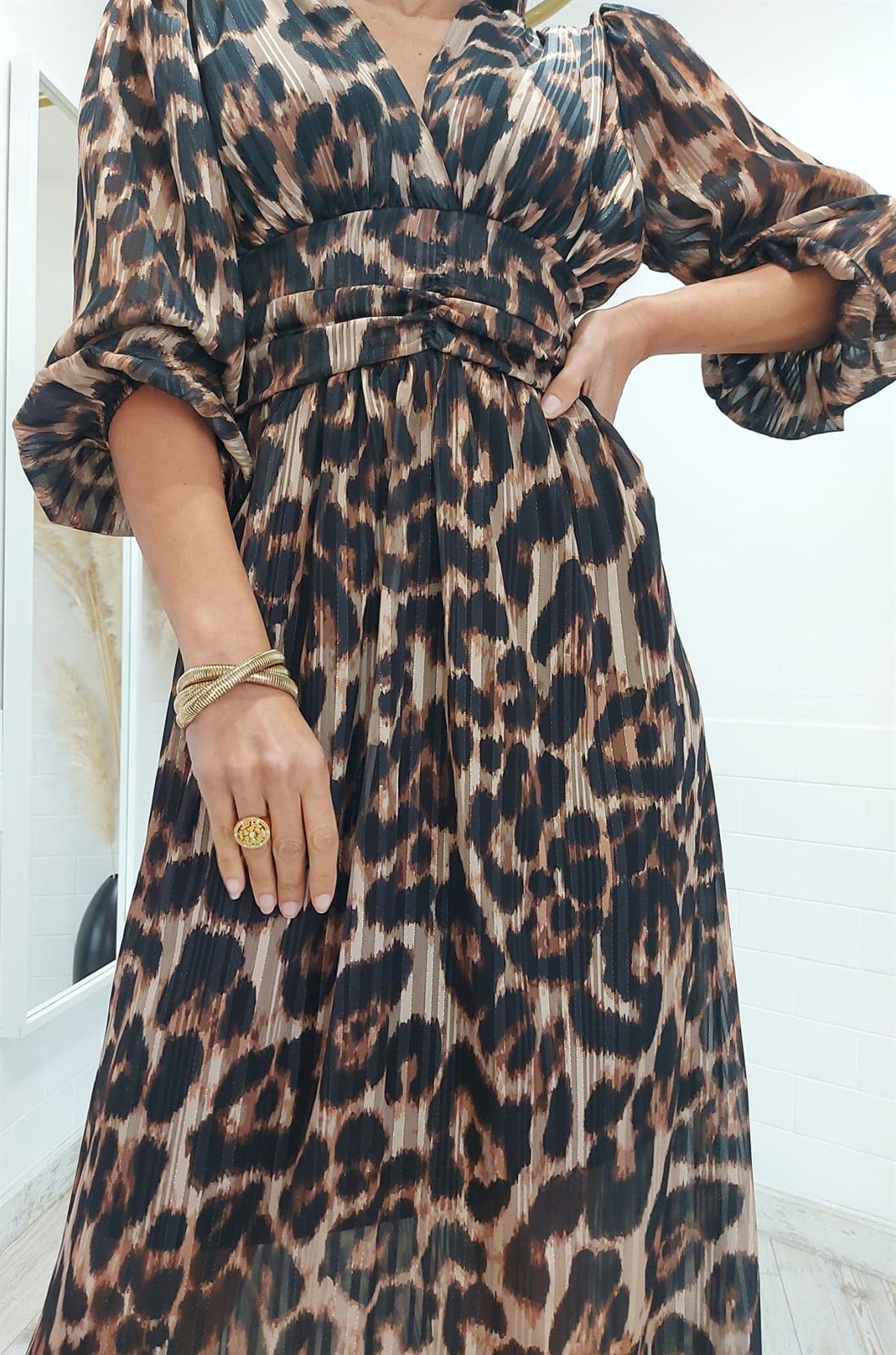 VESTIDO BRILLO ANIMAL - Imagen 4