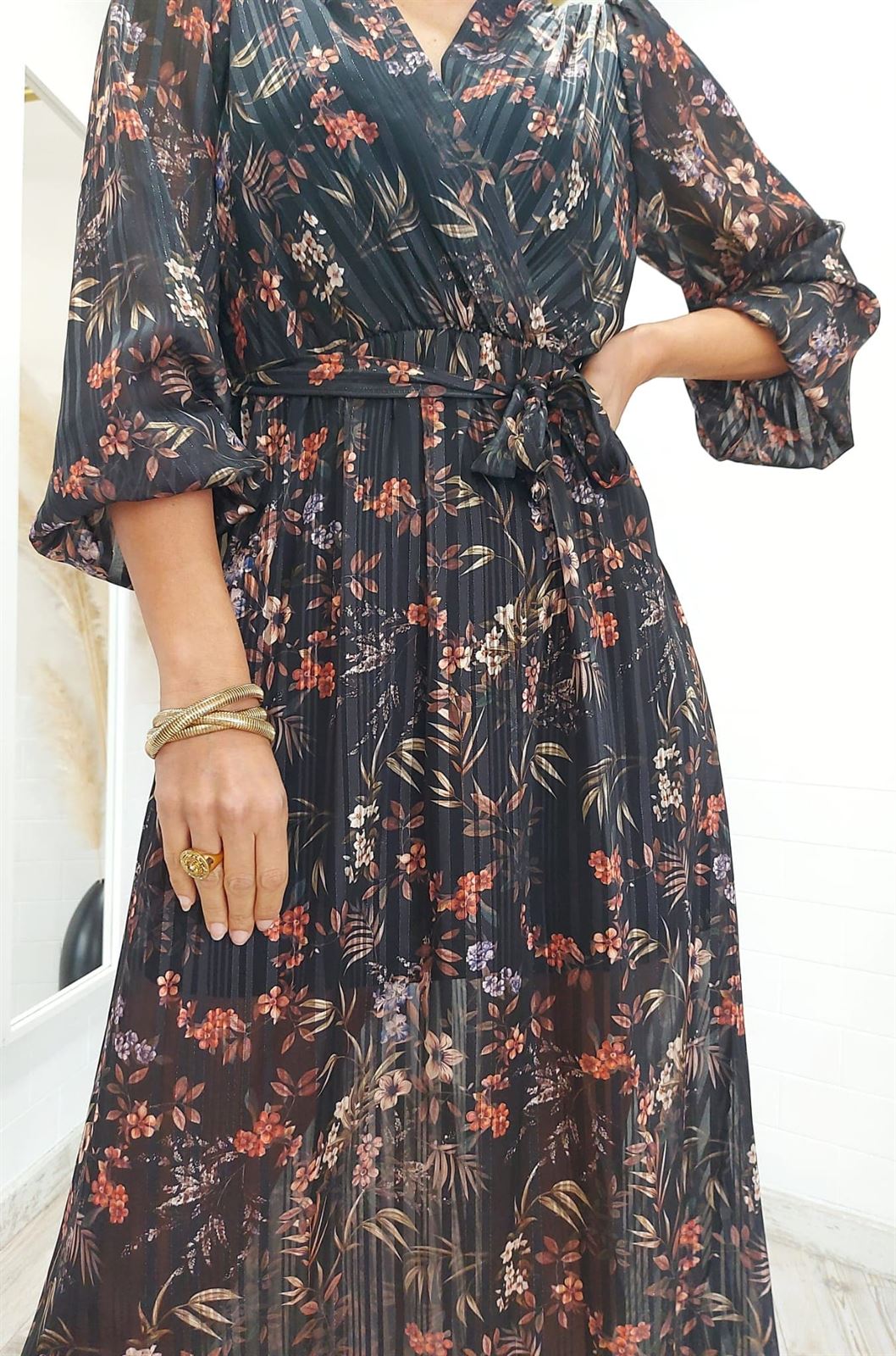 VESTIDO BRILLO ESTAMPADO - Imagen 3