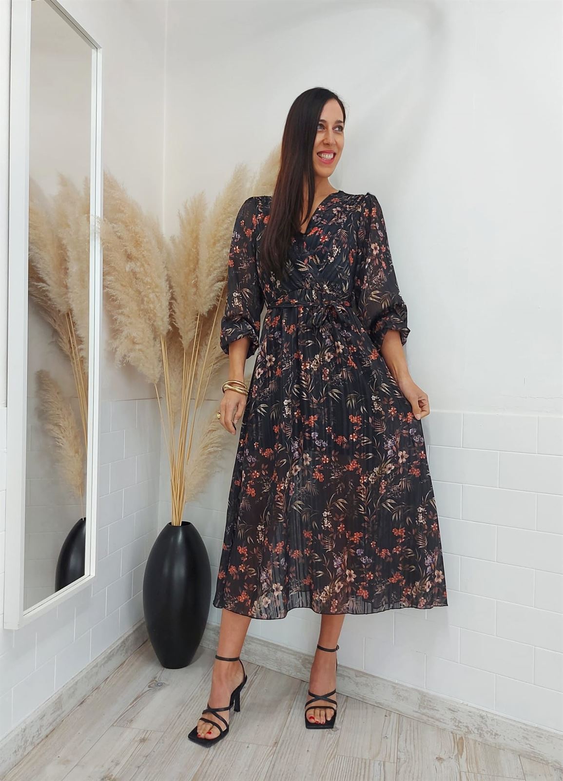 VESTIDO BRILLO ESTAMPADO - Imagen 4