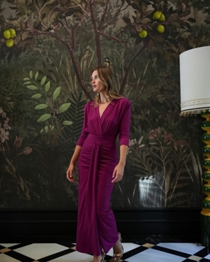 VESTIDO CAFÉ BUGANVILLA - Imagen 1