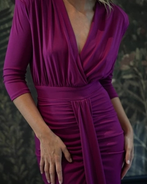 VESTIDO CAFÉ BUGANVILLA - Imagen 2