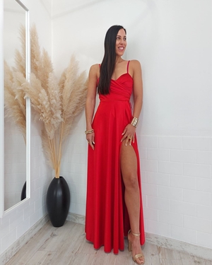 VESTIDO CAMPELLO ROJO - Imagen 1