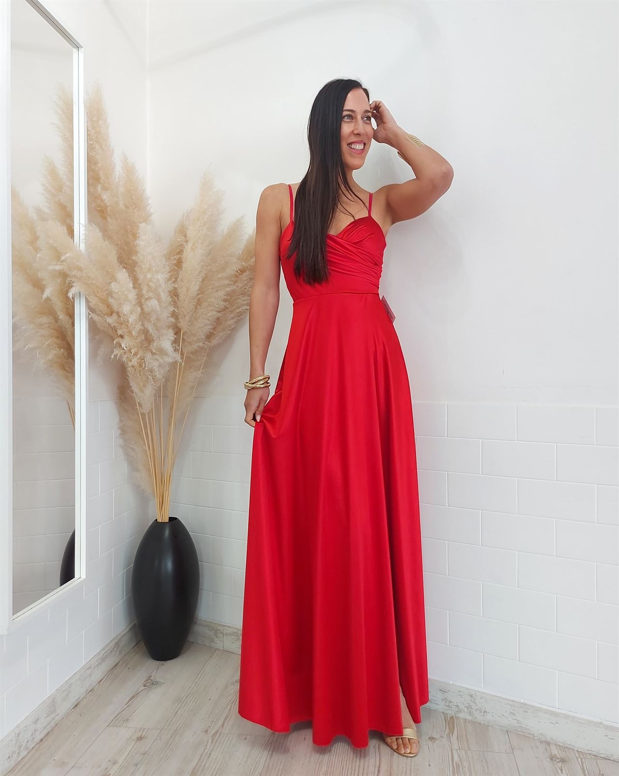 VESTIDO CAMPELLO ROJO - Imagen 4