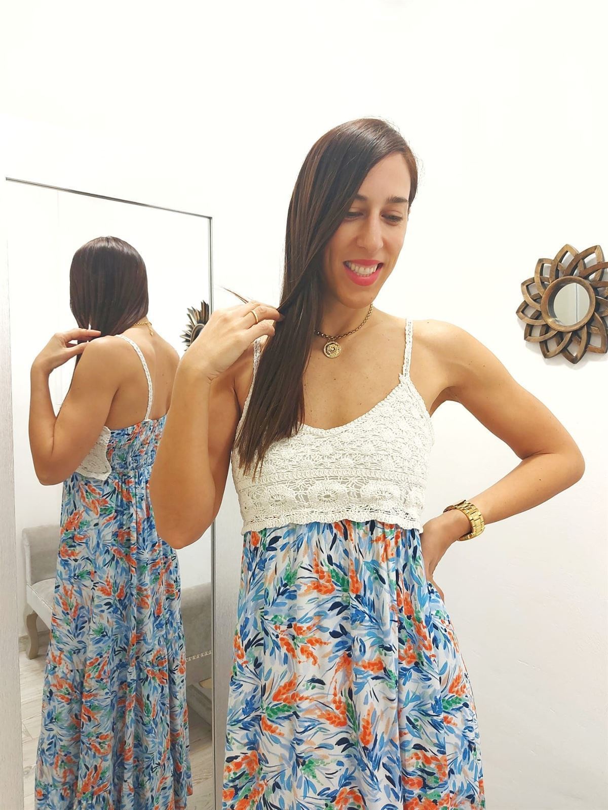 VESTIDO CROCHET AZUL - Imagen 2