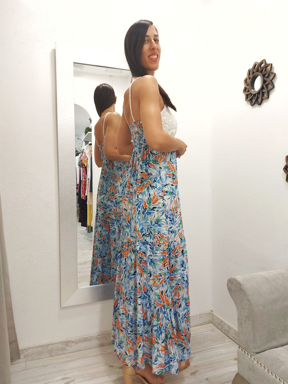VESTIDO CROCHET AZUL - Imagen 3