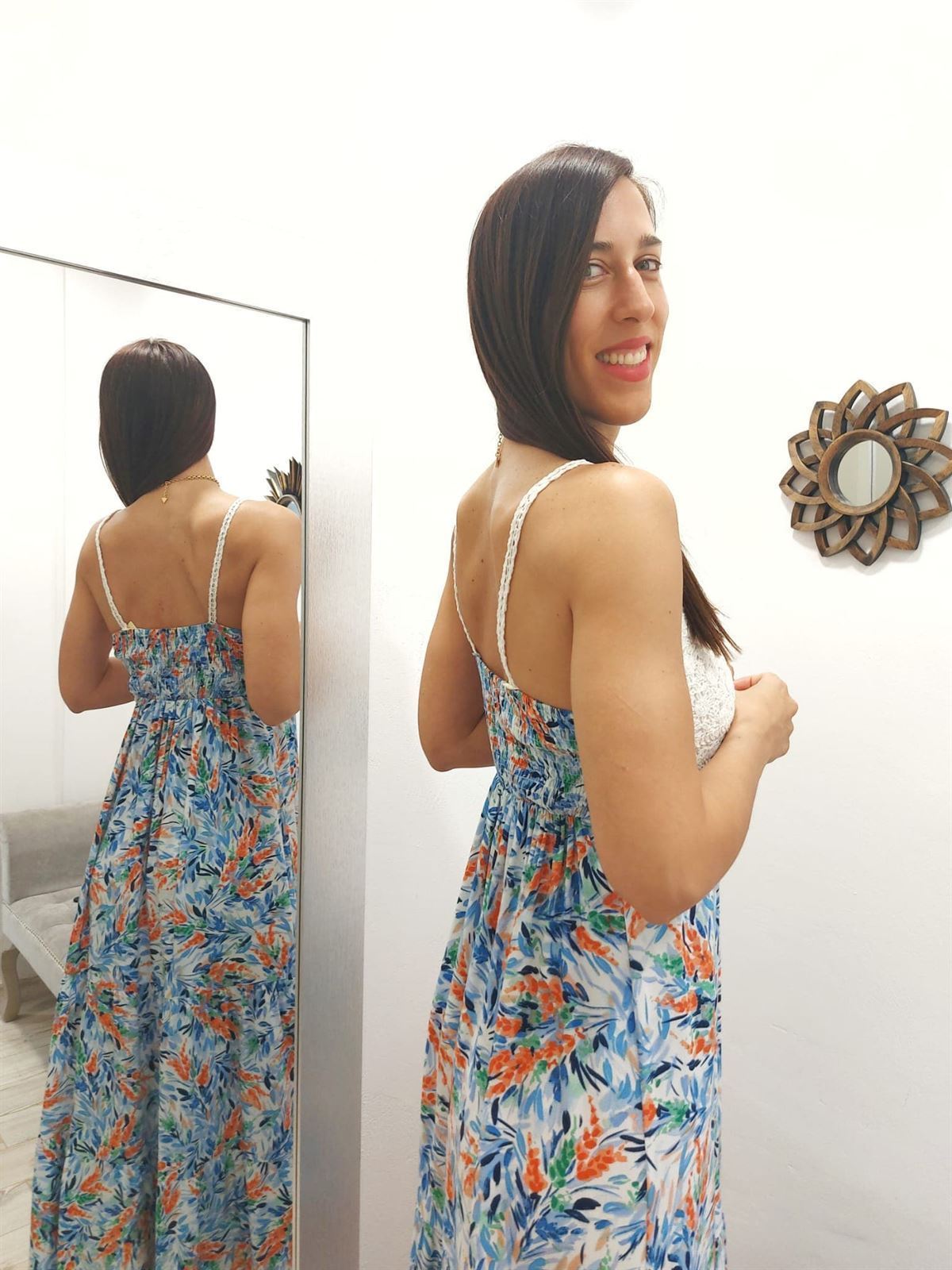 VESTIDO CROCHET AZUL - Imagen 4