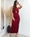 VESTIDO CRUZADO BRILLI GRANATE - Imagen 1