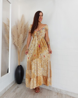 VESTIDO DELHI MOSTAZA - Imagen 1