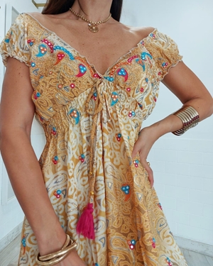 VESTIDO DELHI MOSTAZA - Imagen 2