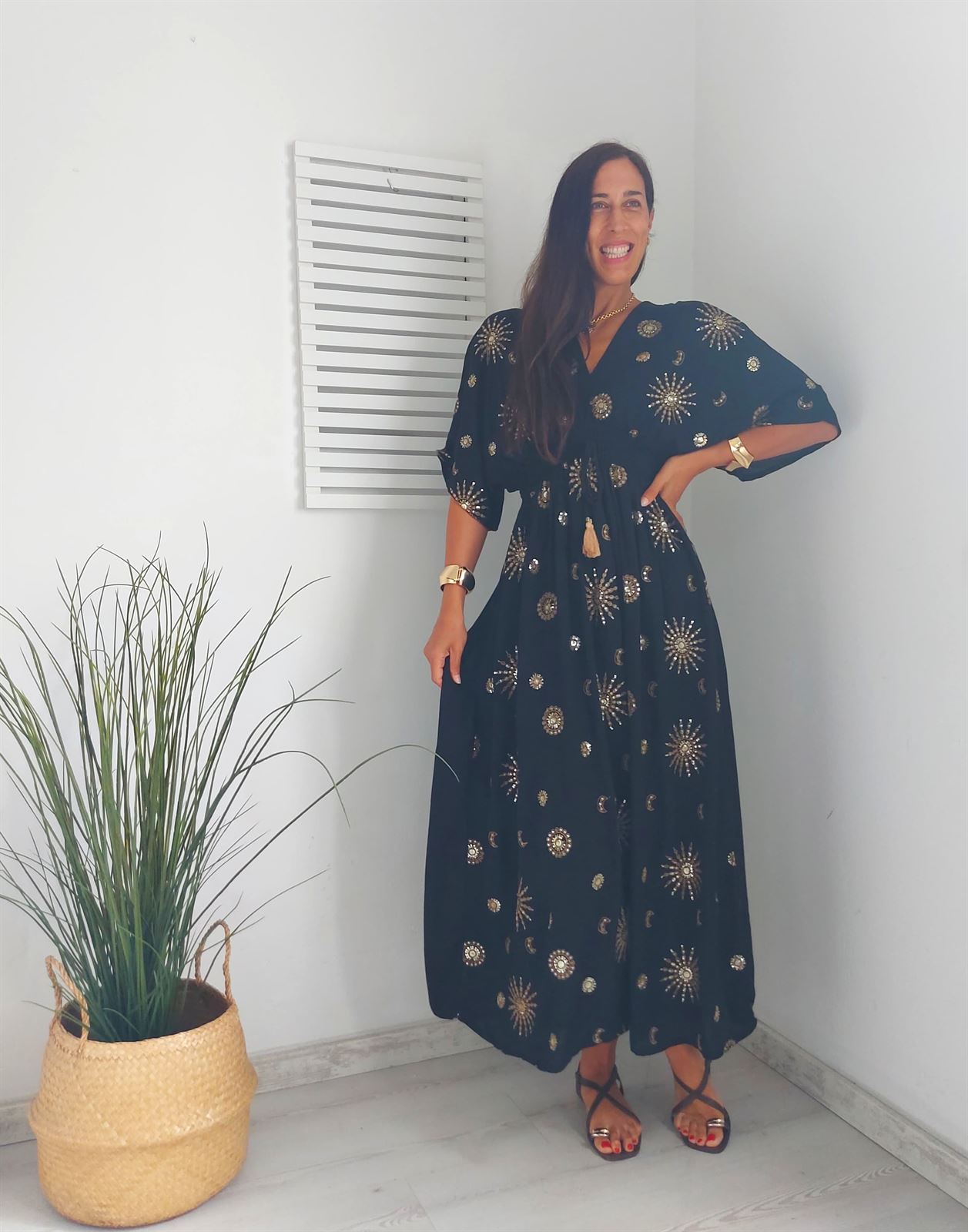 VESTIDO DELHI NEGRO - Imagen 3