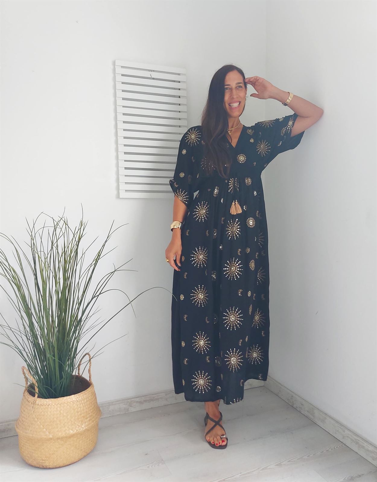 VESTIDO DELHI NEGRO - Imagen 5