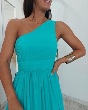 VESTIDO DIANA TURQUESA - Imagen 1